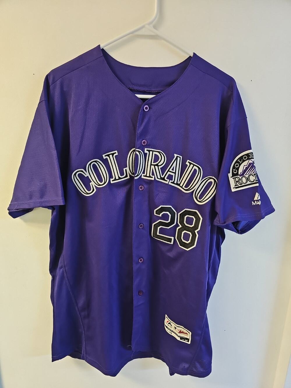 Colorado Rockies Jersey Mens Size 44 Majestic Nolan Arenado #28 Flex Base MLB
